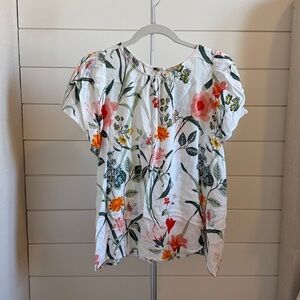 LOFT Multicolor Floral Blouse